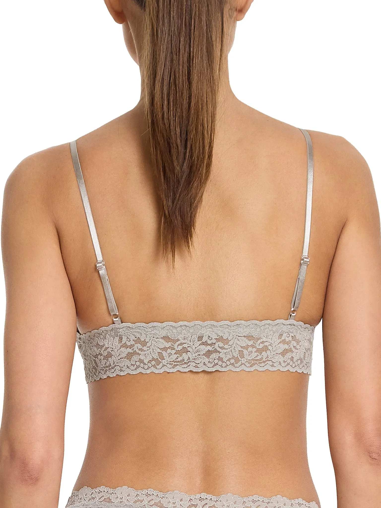 Signature Lace Padded Triangle Bralette Sleep In Grey Sale sold by Hanky Panky product image thumbnail 2