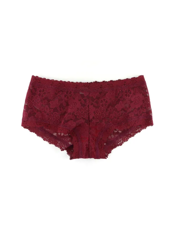 Daily Lace™ Boyshort Lipstick Red sold by Hanky Panky