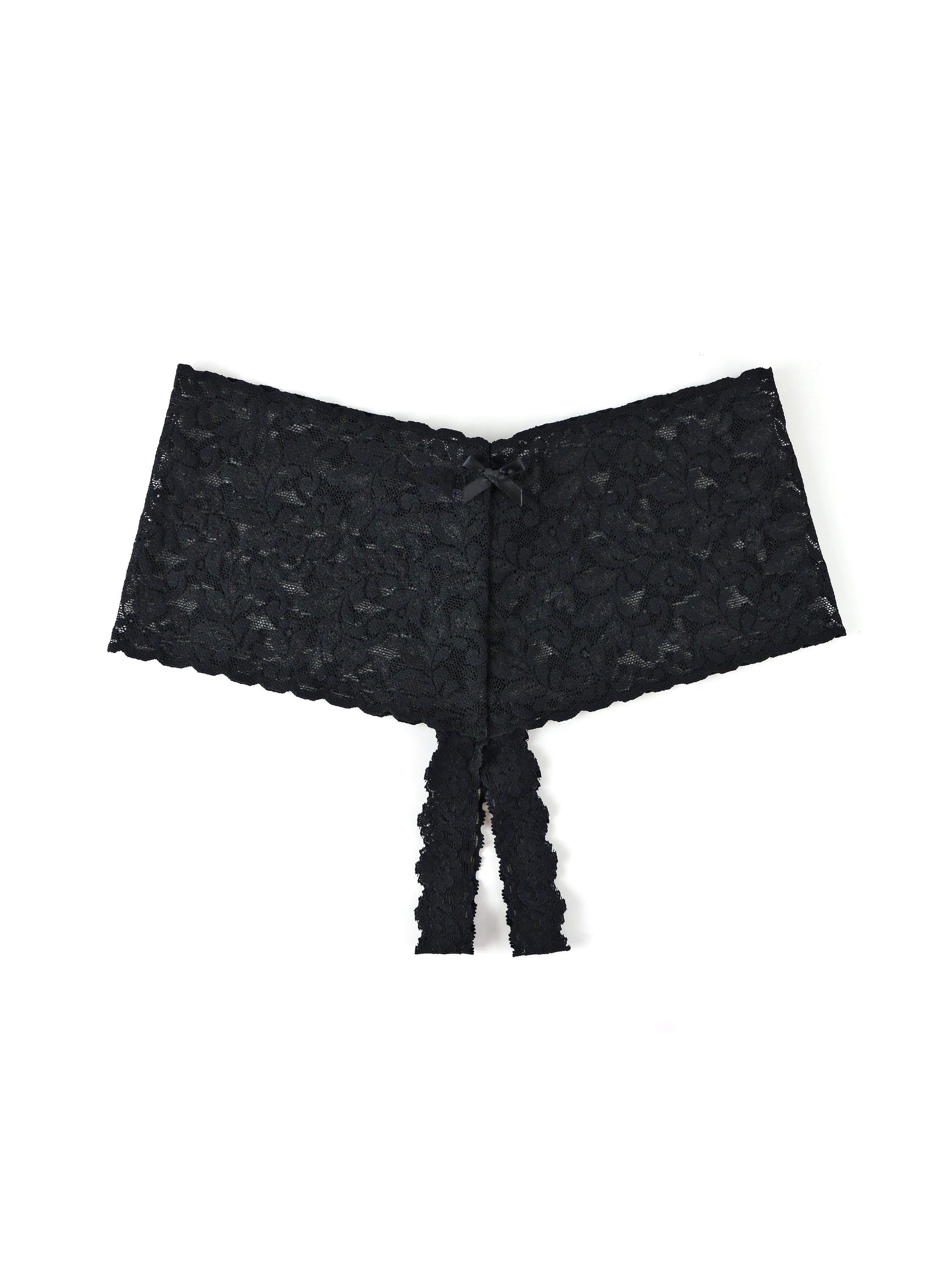 Retro Lace Crotchless Thong sold by Hanky Panky