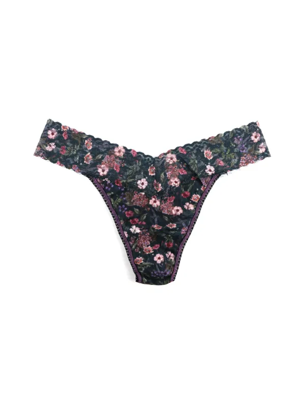 Printed Signature Lace Original Rise Thong Myddelton Gardens Sale sold by Hanky Panky
