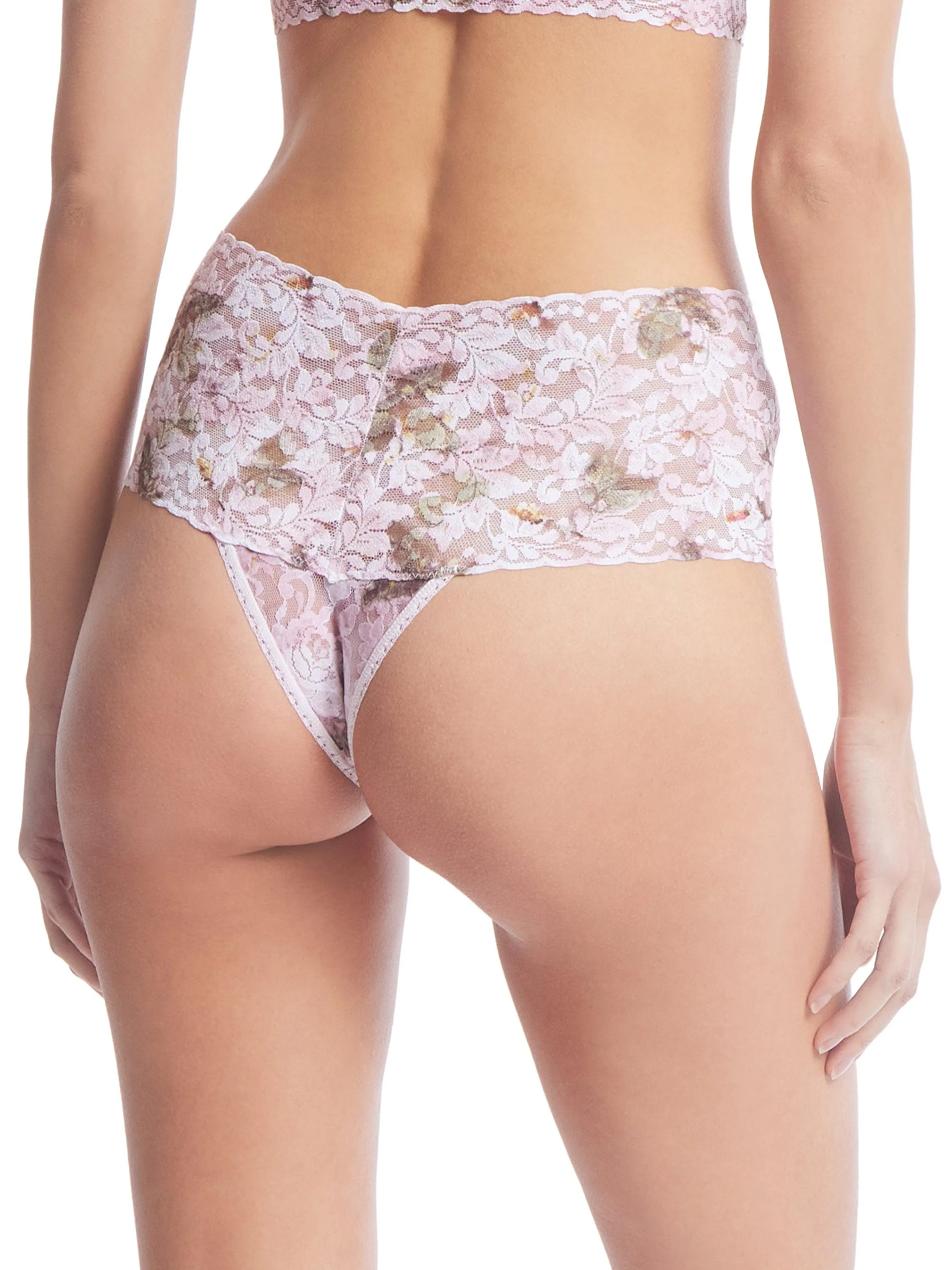 Printed Retro Lace Thong Antique Lily Sale sold by Hanky Panky product image thumbnail 2