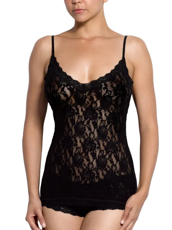 Signature Lace V-Front Cami Black sold by Hanky Panky