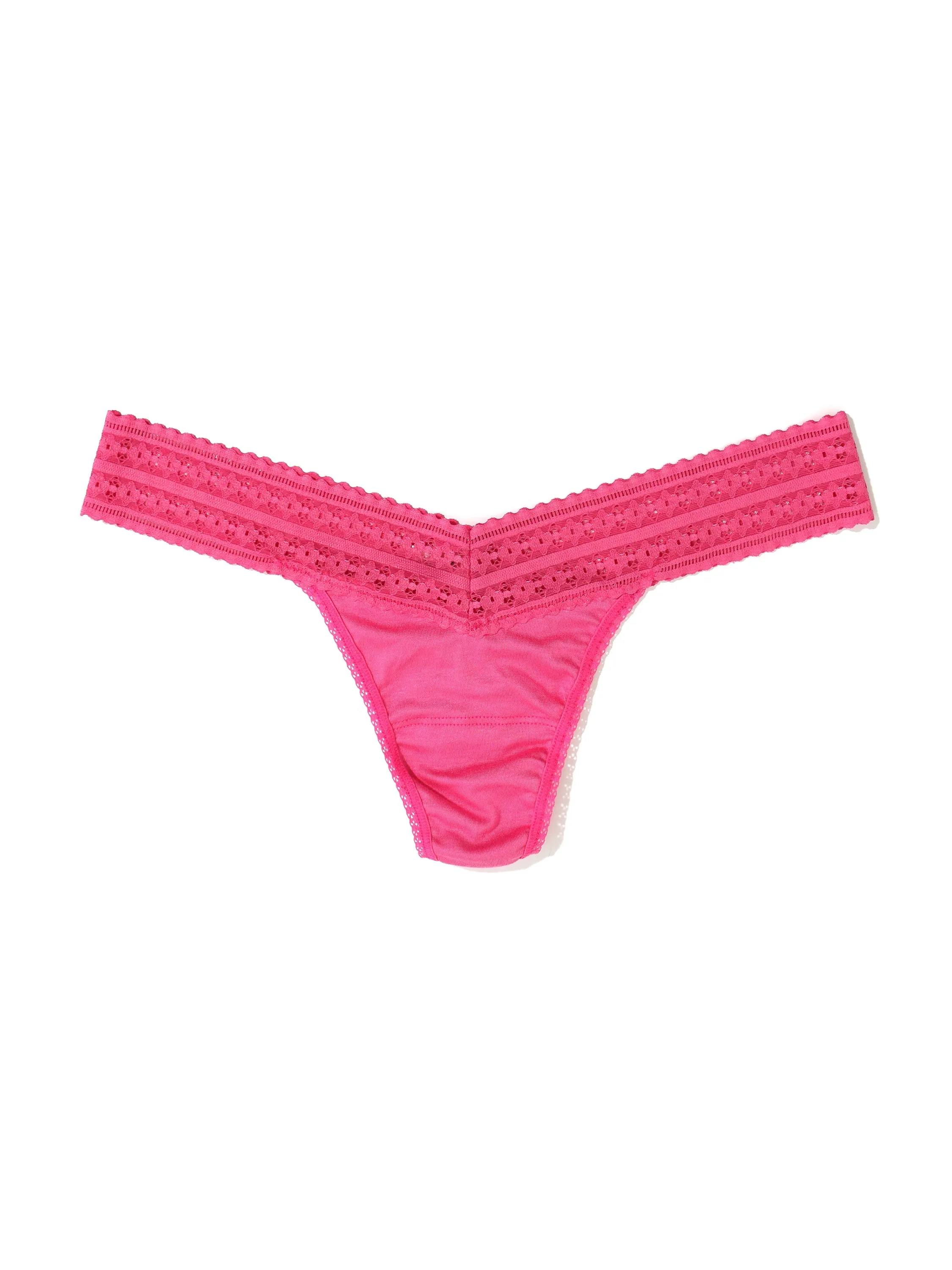 DreamEase™ Low Rise Thong Kiss From A Rose Pink sold by Hanky Panky