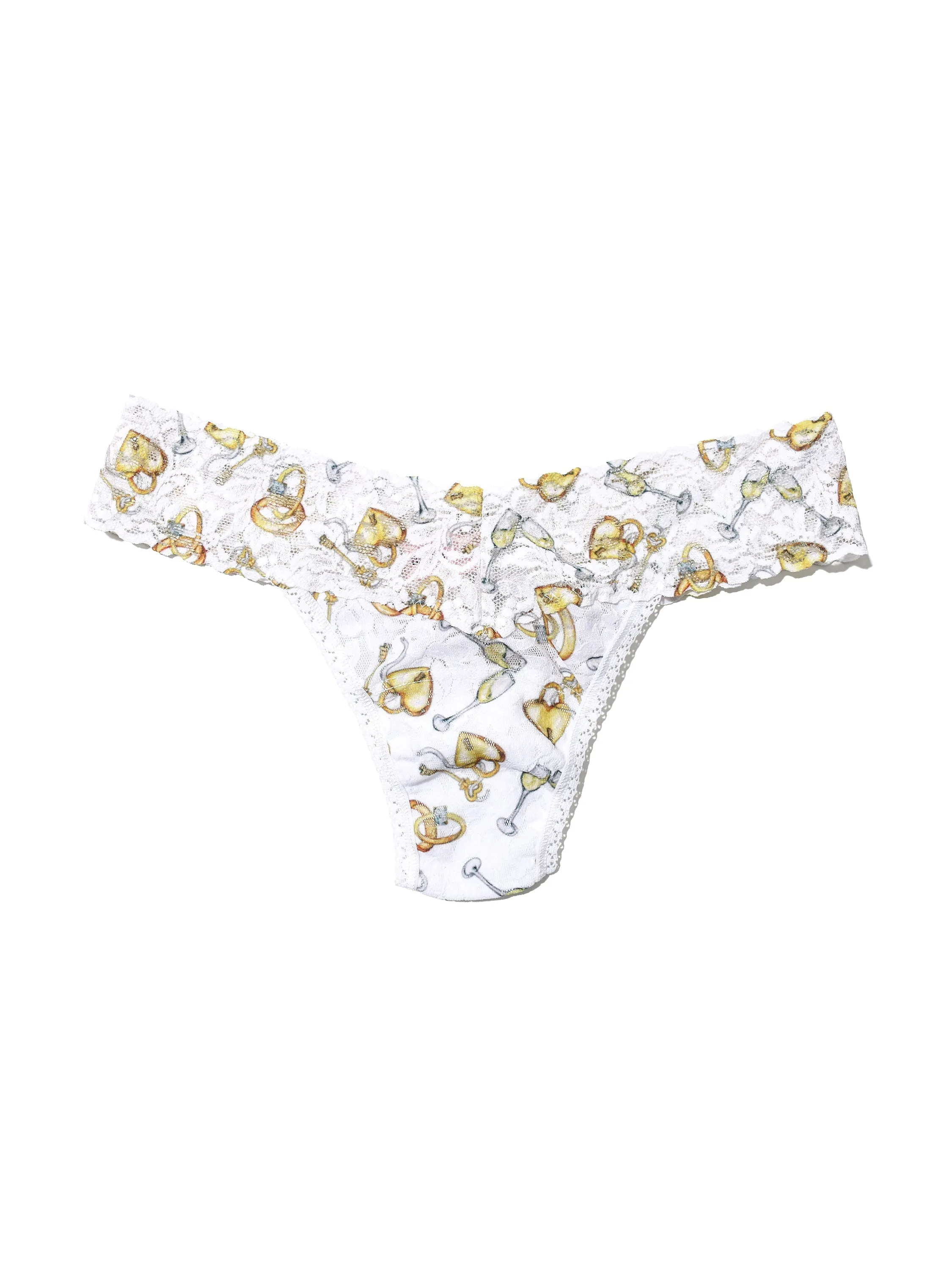 Printed Signature Lace Low Rise Thong Forever Gold Sale sold by Hanky Panky product image thumbnail 3