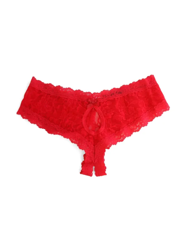 Signature Lace Crotchless Cheeky Hipster sold by Hanky Panky