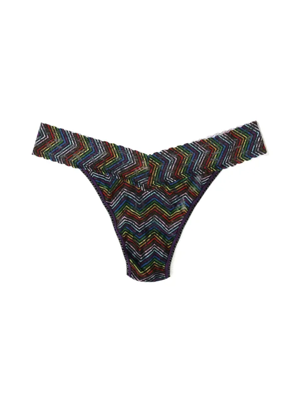 Plus Size Printed Signature Lace Thong Up All Night Sale sold by Hanky Panky