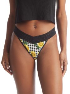 Printed DreamEase™ Original Rise Thong Fields of Gold Sale sold by Hanky Panky