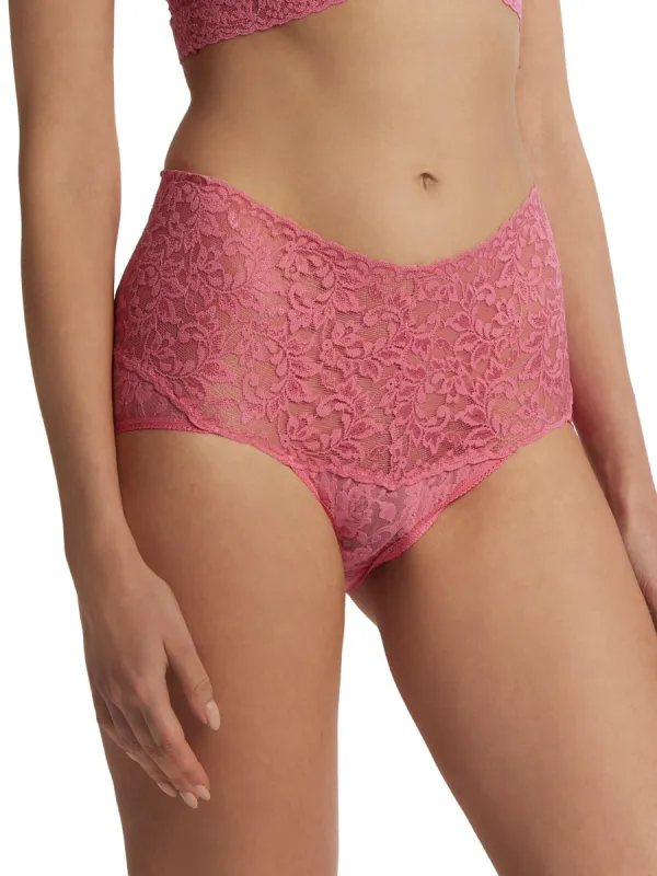 Retro Lace V-Kini Guava Pink sold by Hanky Panky