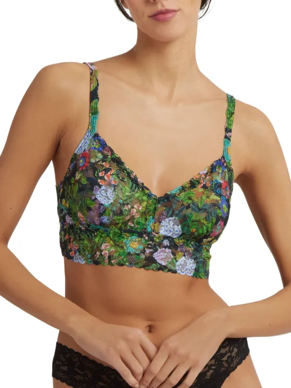 Printed V-Neck Retro Lace Bralette Voices On The Veranda Sale sold by Hanky Panky