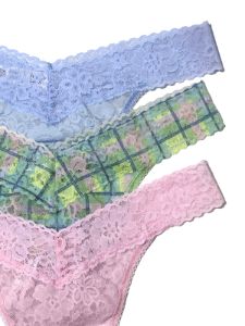 3 Pack Printed Daily Lace™ Low Rise Thong Exclusive Sale sold by Hanky Panky