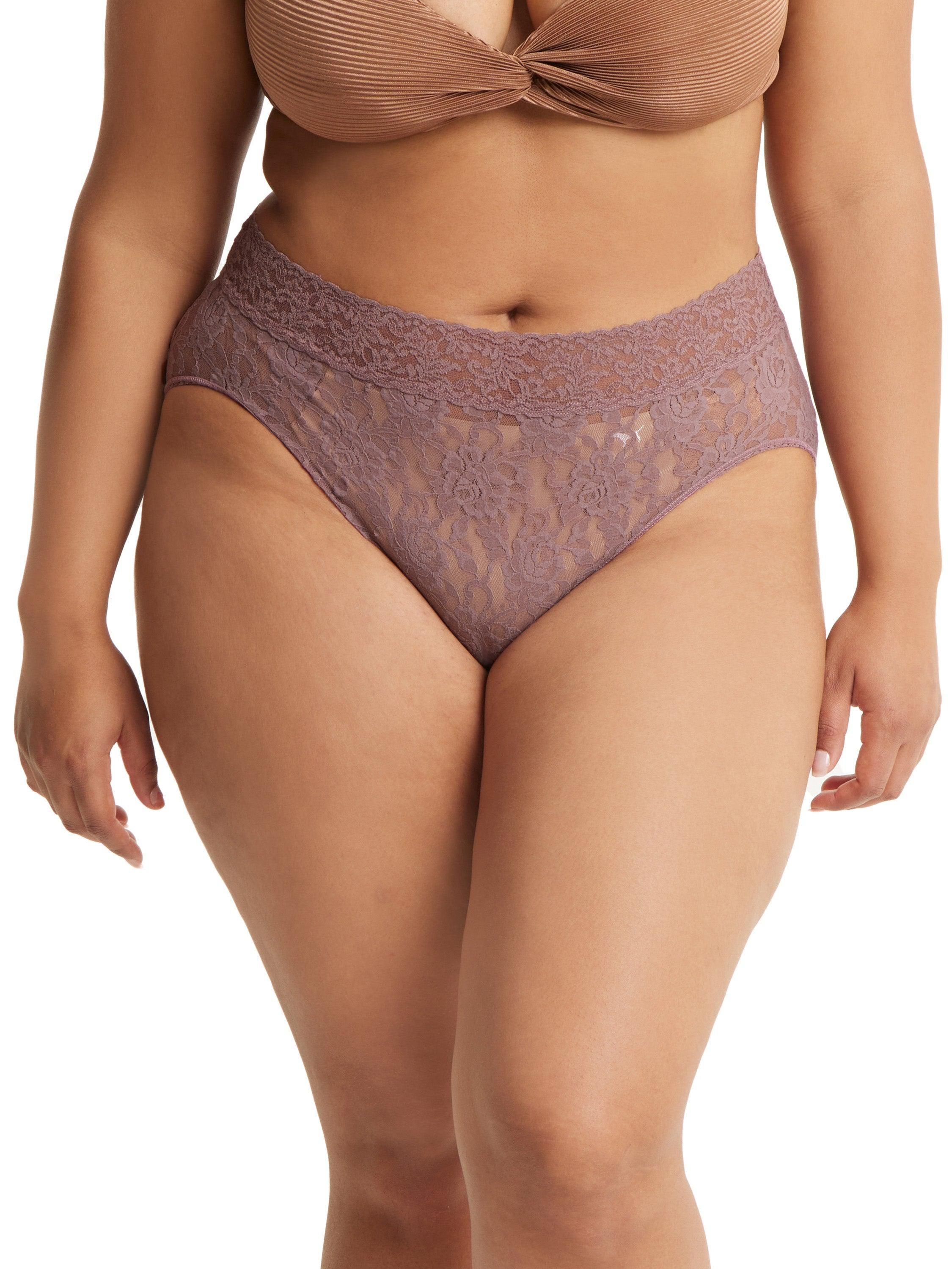 Plus Size Signature Lace French Brief Artichoke Heart Purple sold by Hanky Panky product image thumbnail 2