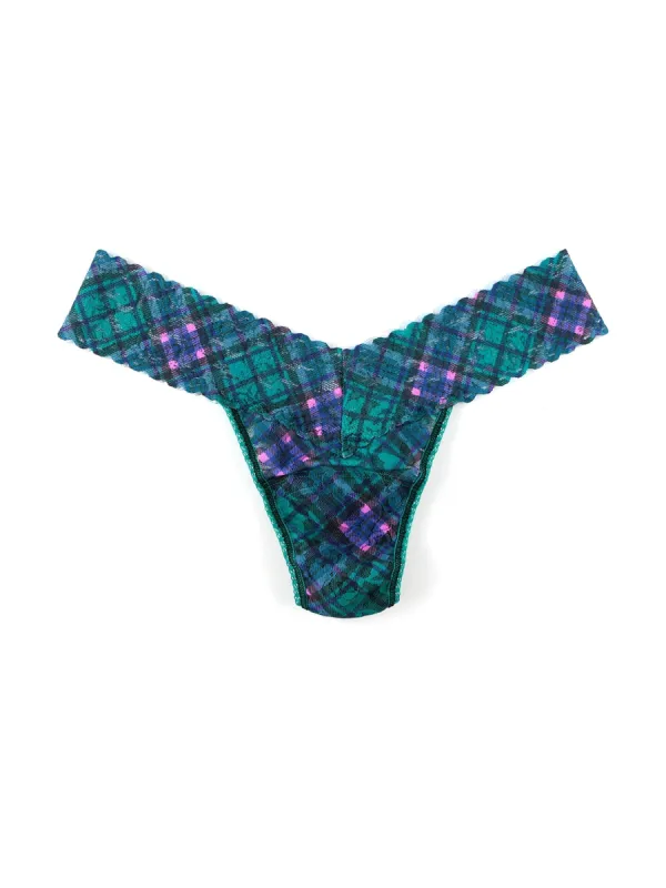 Printed Signature Lace Low Rise Thong 90's Plaid Sale sold by Hanky Panky