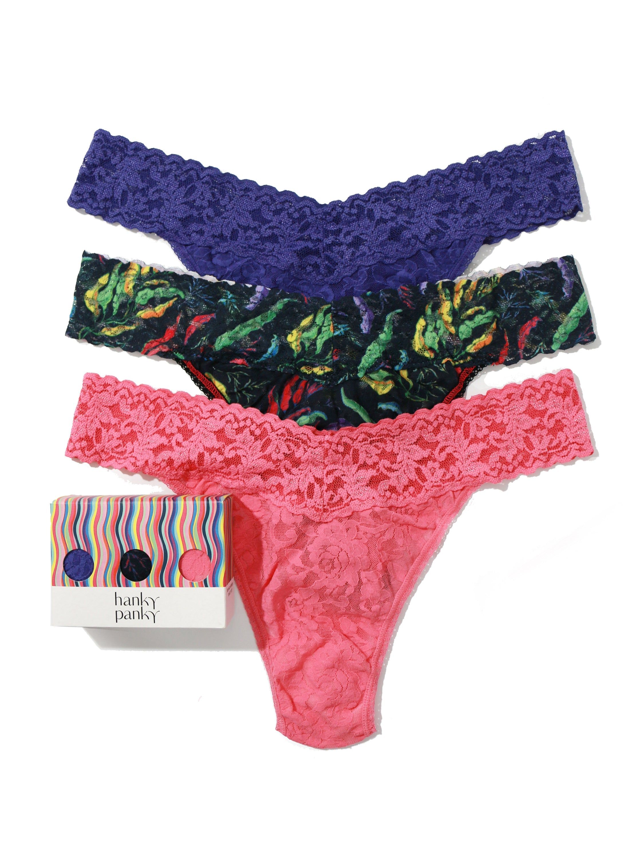 3 Pack Original Rise Thongs Floating sold by Hanky Panky