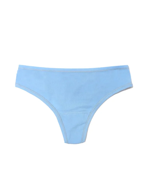 PlayStretch™ Natural Rise Thong Partly Cloudy Blue sold by Hanky Panky