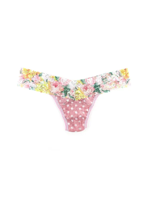 Printed Signature Lace Low Rise Thong Double Life Sale sold by Hanky Panky