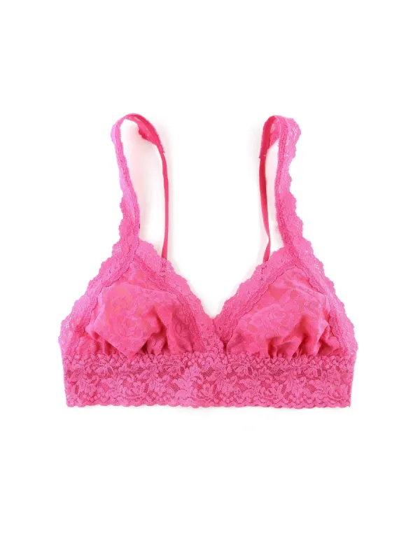 Signature Lace Crossover Bralette Dragon Fruit Pink sold by Hanky Panky