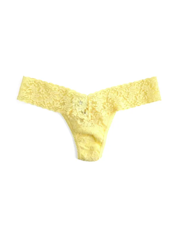 Signature Lace Low Rise Thong Buttercup Yellow made by Hanky Panky