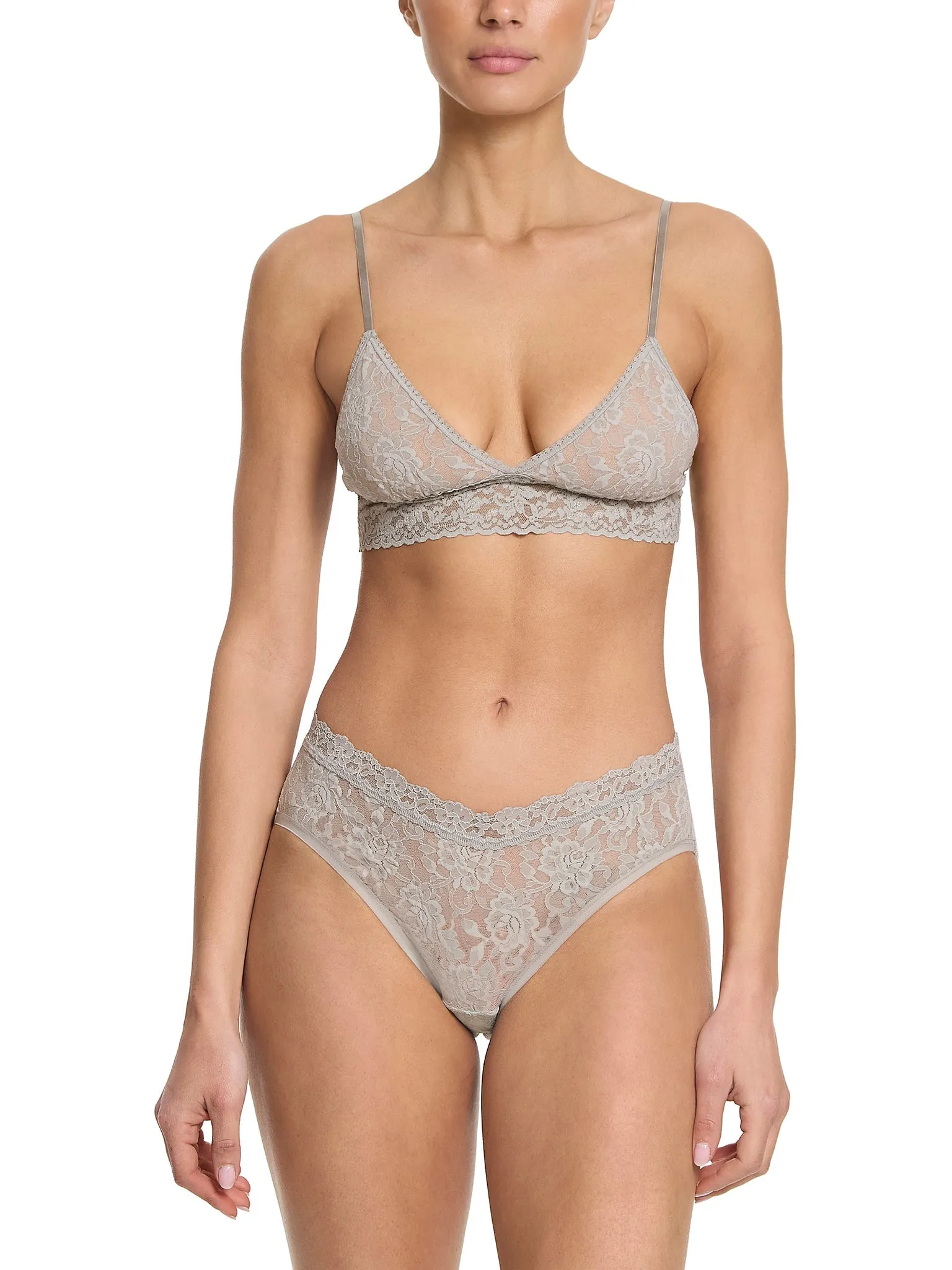 Signature Lace® V-Front High Cut Brief Sleep In Grey Sale sold by Hanky Panky product image thumbnail 3