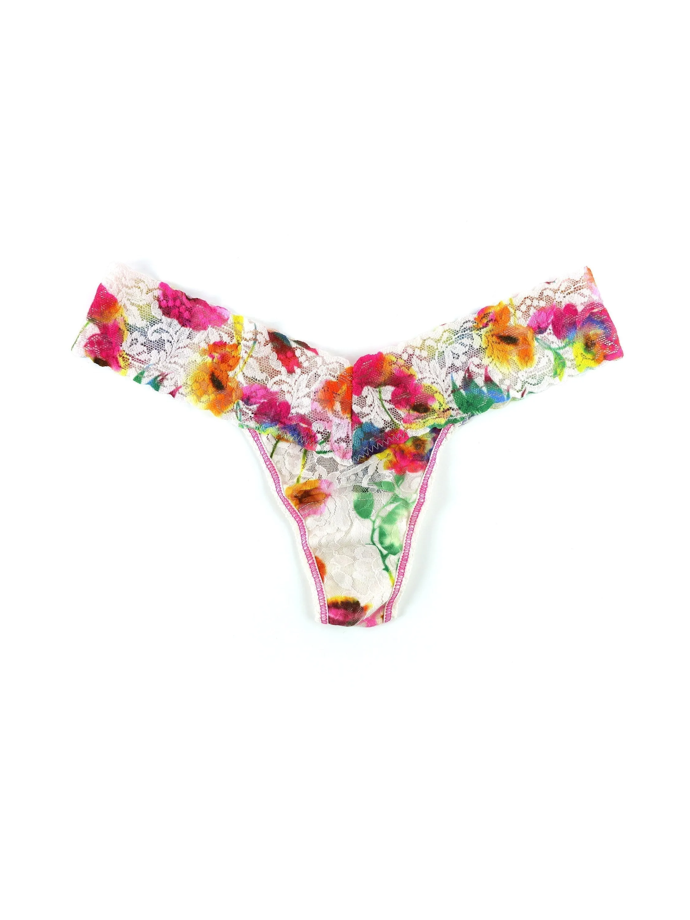 Printed Signature Lace Low Rise Thong Floral Reflections Sale sold by Hanky Panky