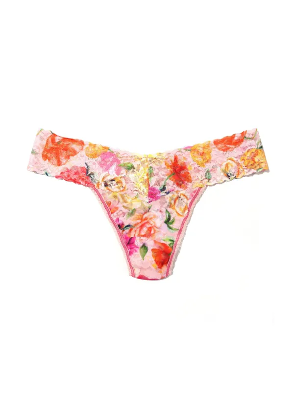 Petite Size Printed Signature Lace Thong Bring Me Flowers Sale sold by Hanky Panky