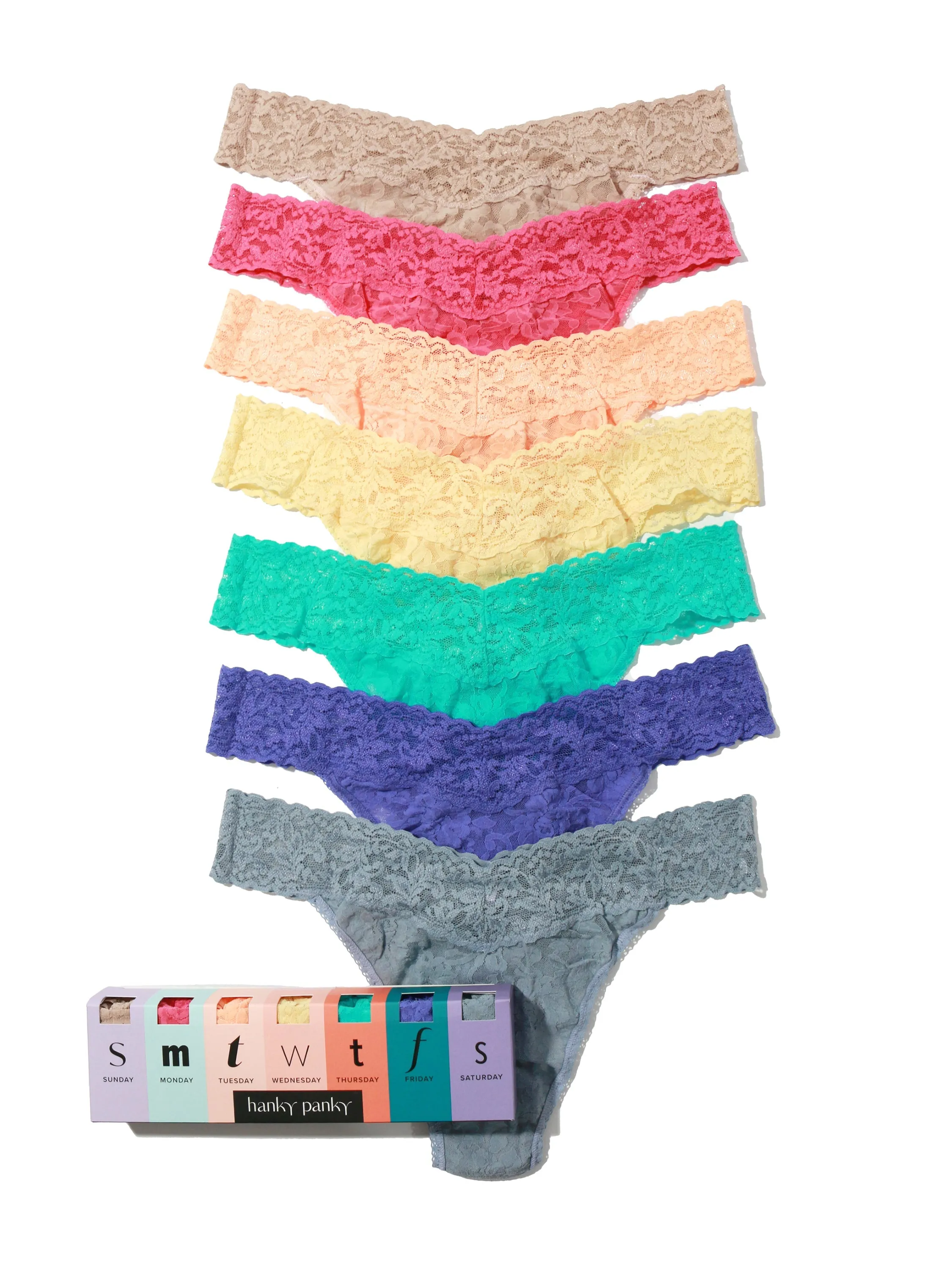 Days of the Week Original Rise Thong 7 Pack Sale sold by Hanky Panky