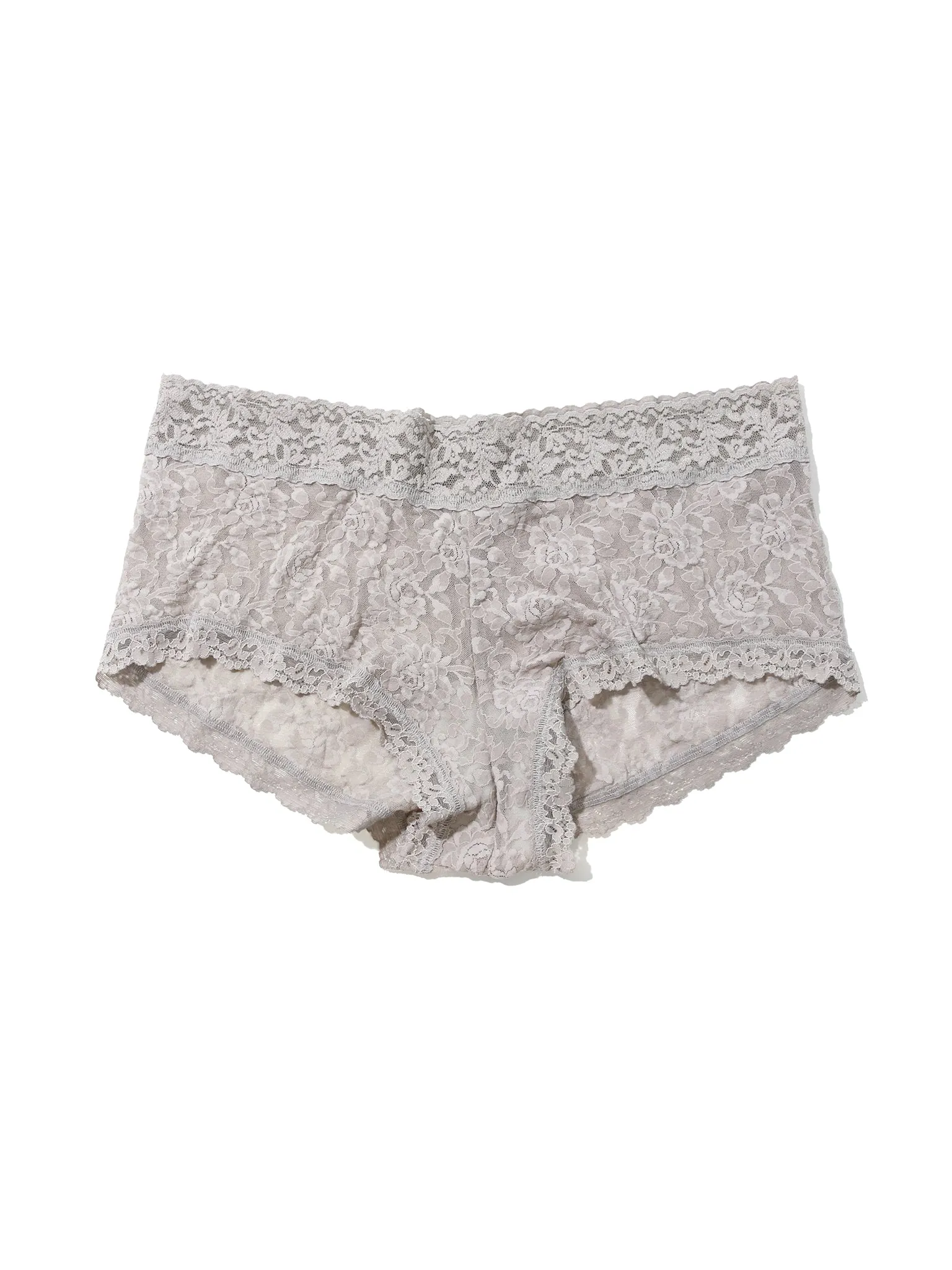 Plus Size Signature Lace Boyshort Sleep In Grey Sale sold by Hanky Panky