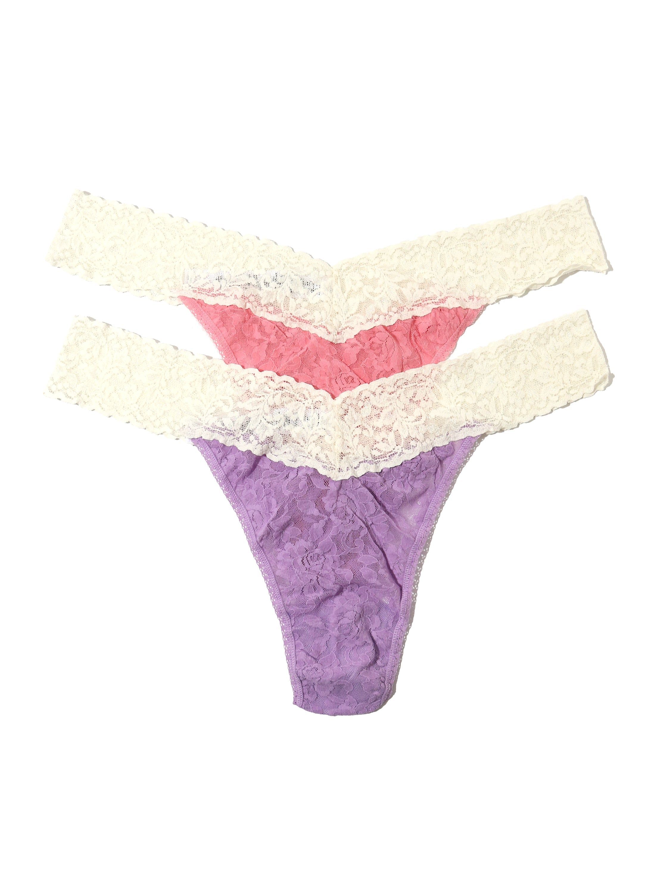 Bestie 2 Pack Original Rise Signature Lace Thongs in Box Sale sold by Hanky Panky product image thumbnail 2