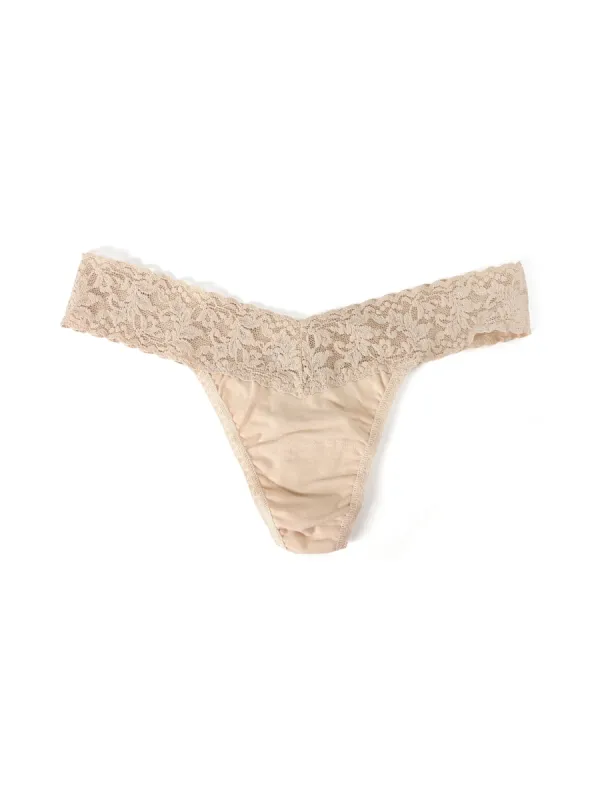 Petite Size Supima® Cotton Low Rise Thong Chai sold by Hanky Panky
