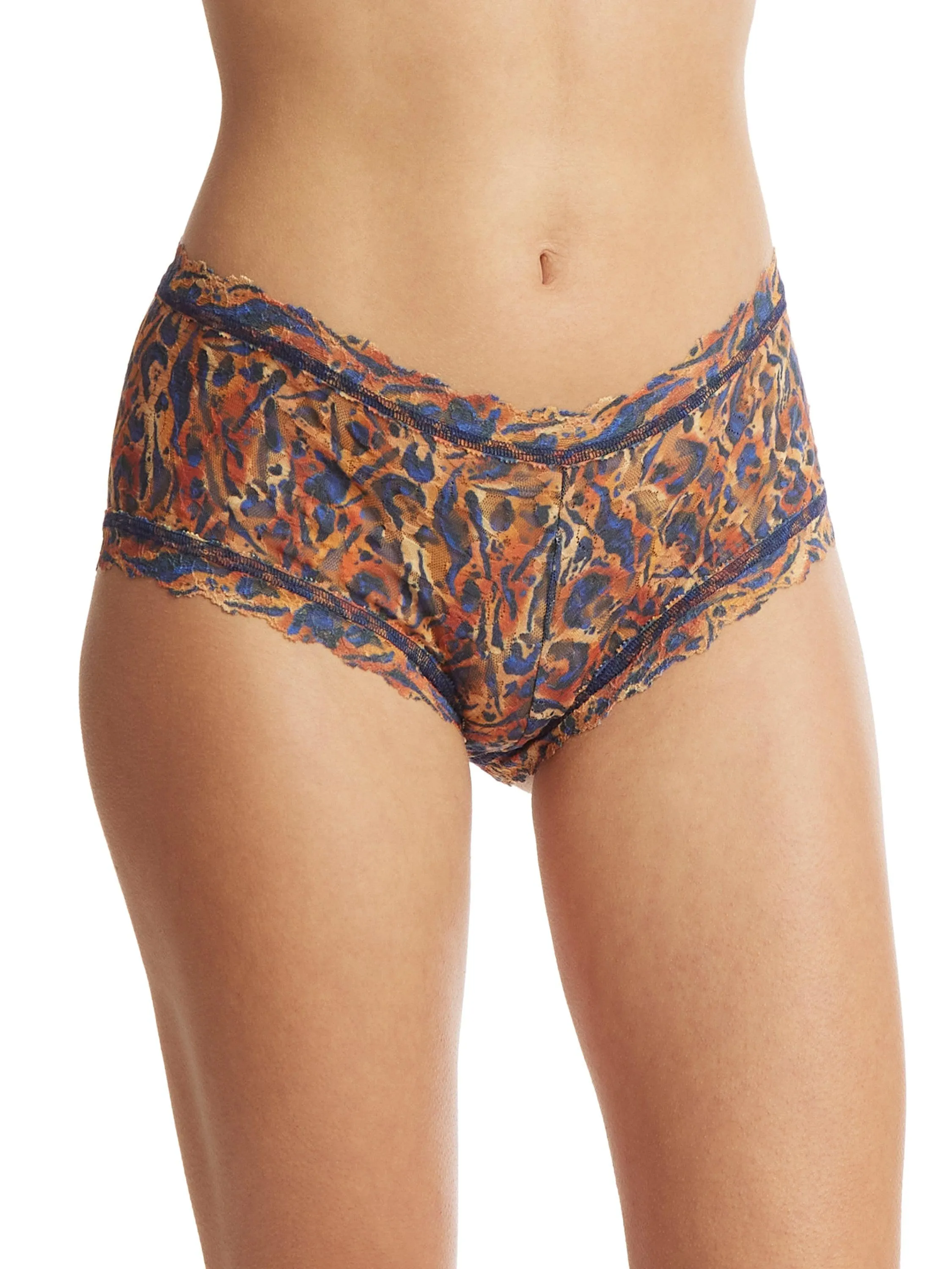 Printed Signature Lace Boyshort Wild About Blue Sale sold by Hanky Panky