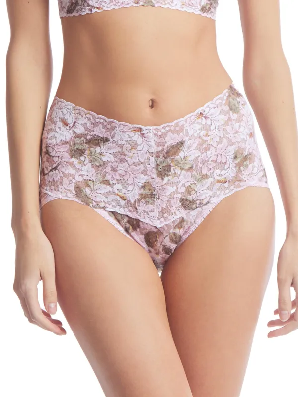 Printed Retro Lace V-Kini Antique Lily Sale sold by Hanky Panky