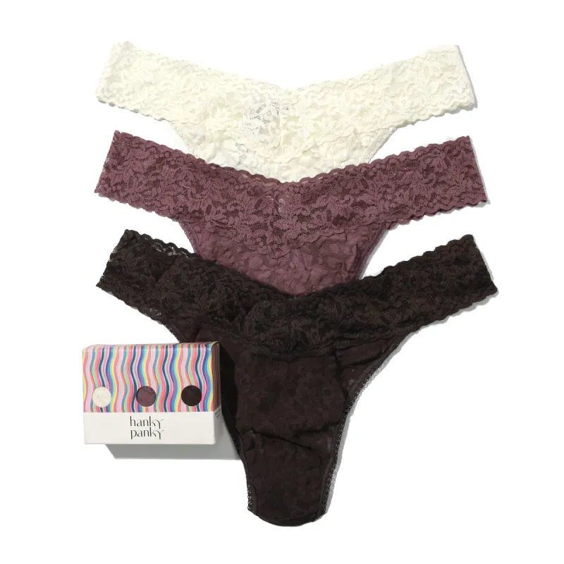 3 Pack Original Rise Thongs Sale sold by Hanky Panky
