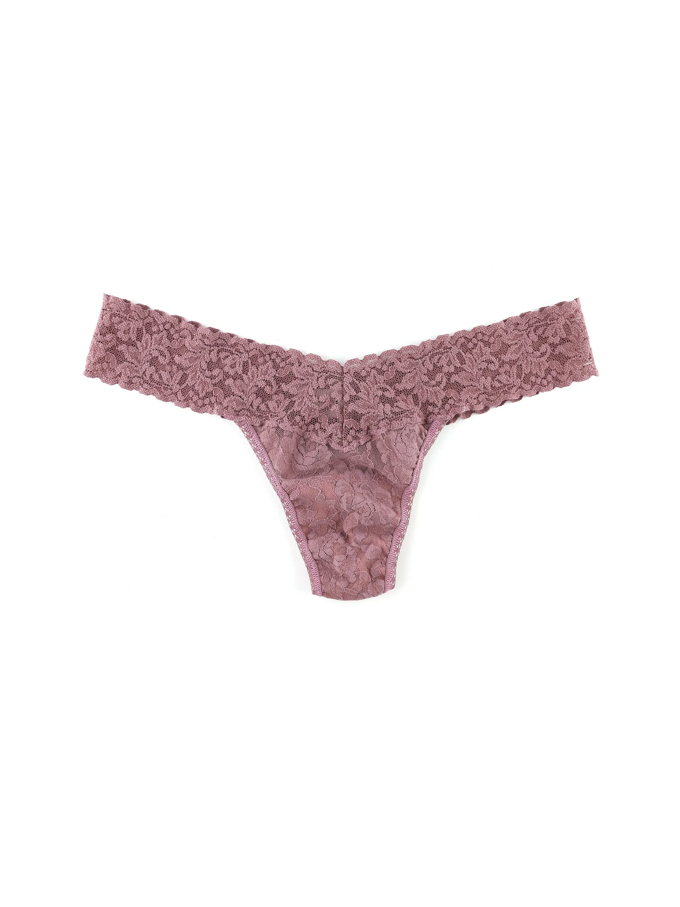 Signature Lace® Low Rise Thong Artichoke Heart Purple sold by Hanky Panky product image thumbnail 3