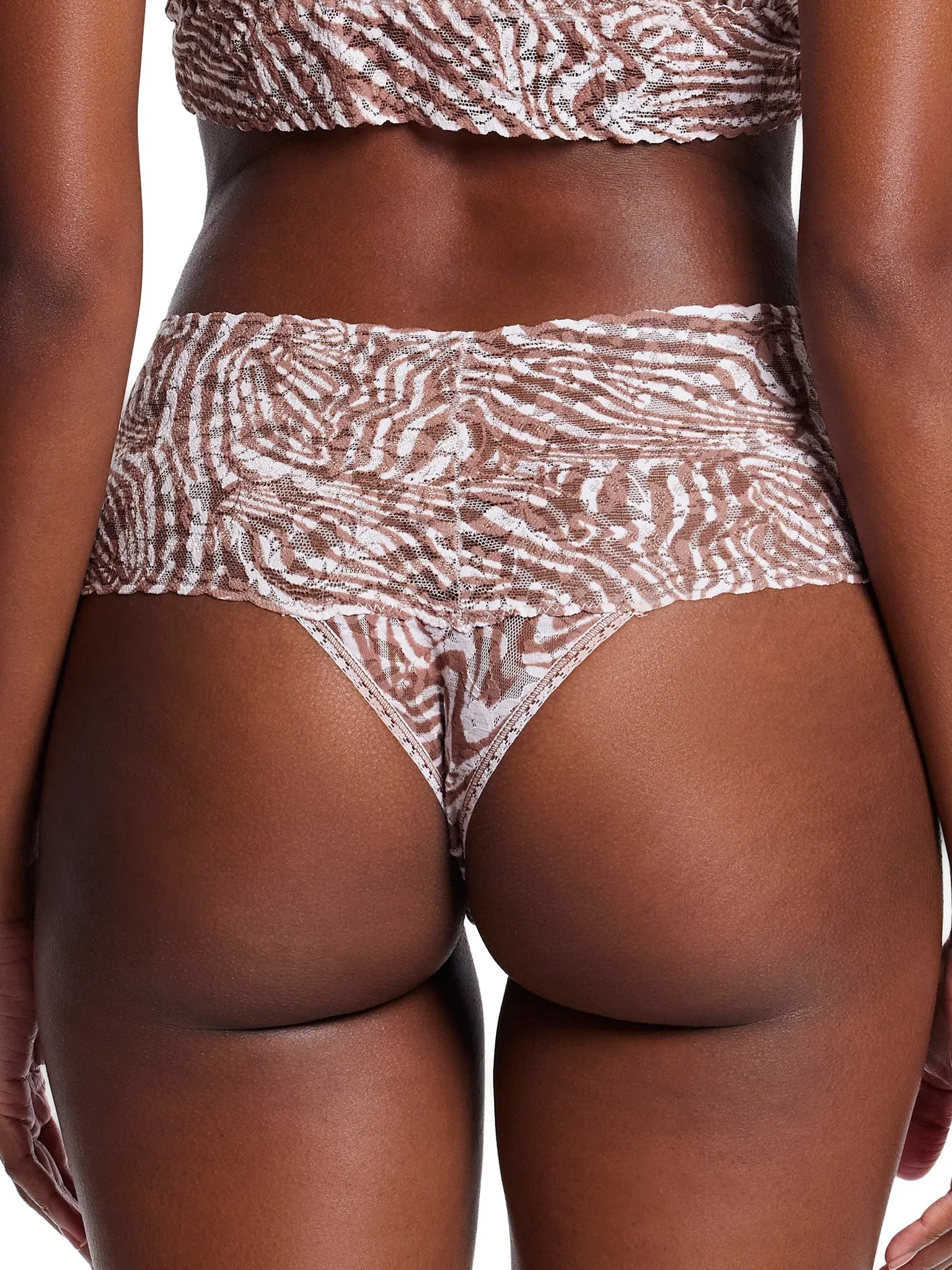 Printed Retro Lace Thong Hide And Seek Sale sold by Hanky Panky product image thumbnail 3