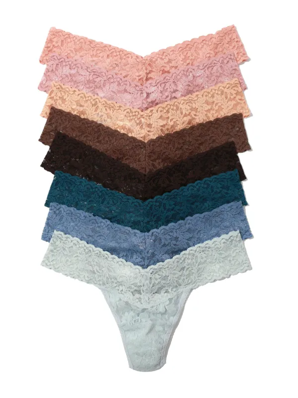 8 Pack Petite Signature Lace Thongs Neutrals 2 sold by Hanky Panky
