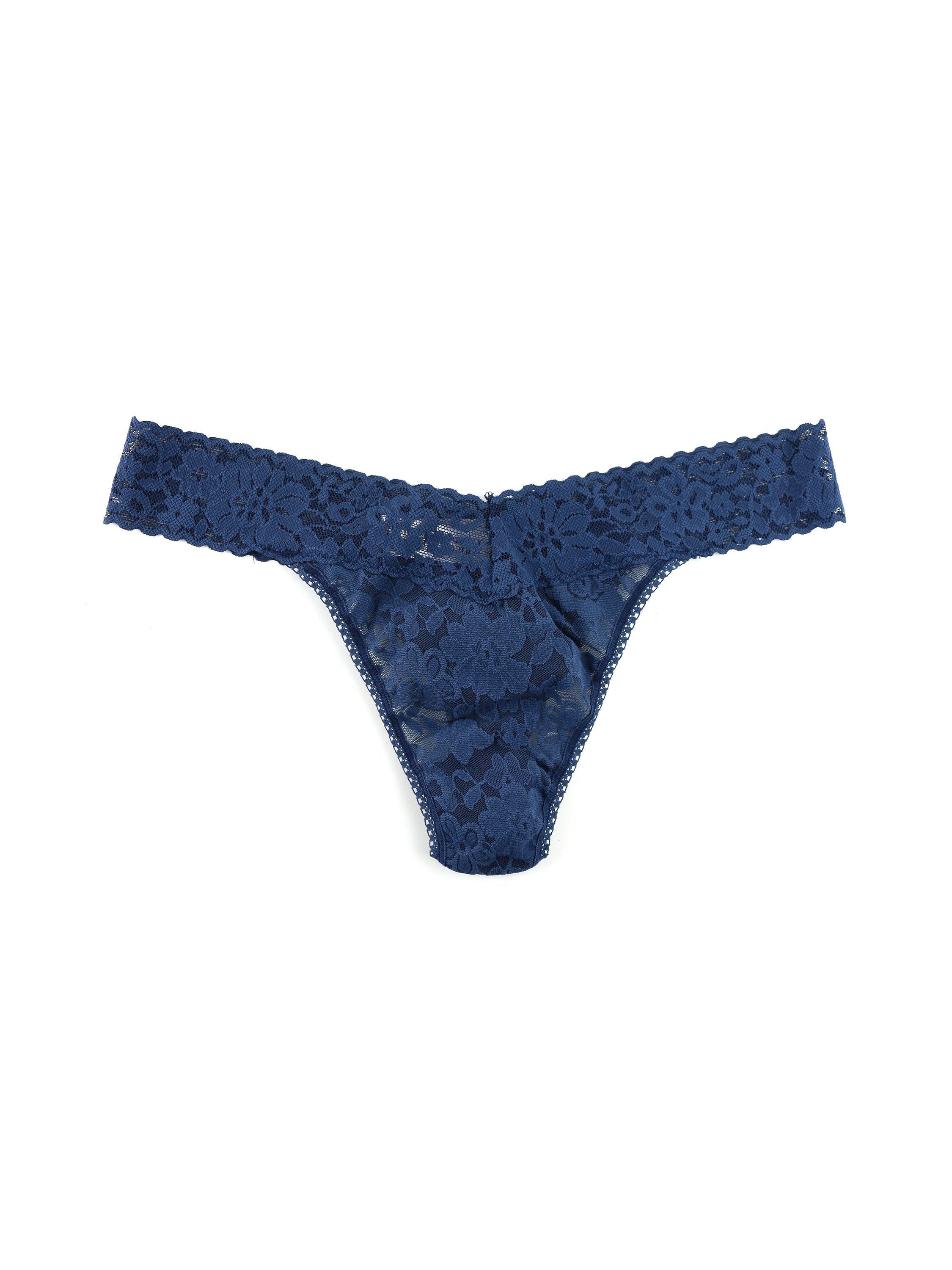 Daily Lace™ Original Rise Thong Nightshade Blue Sale sold by Hanky Panky