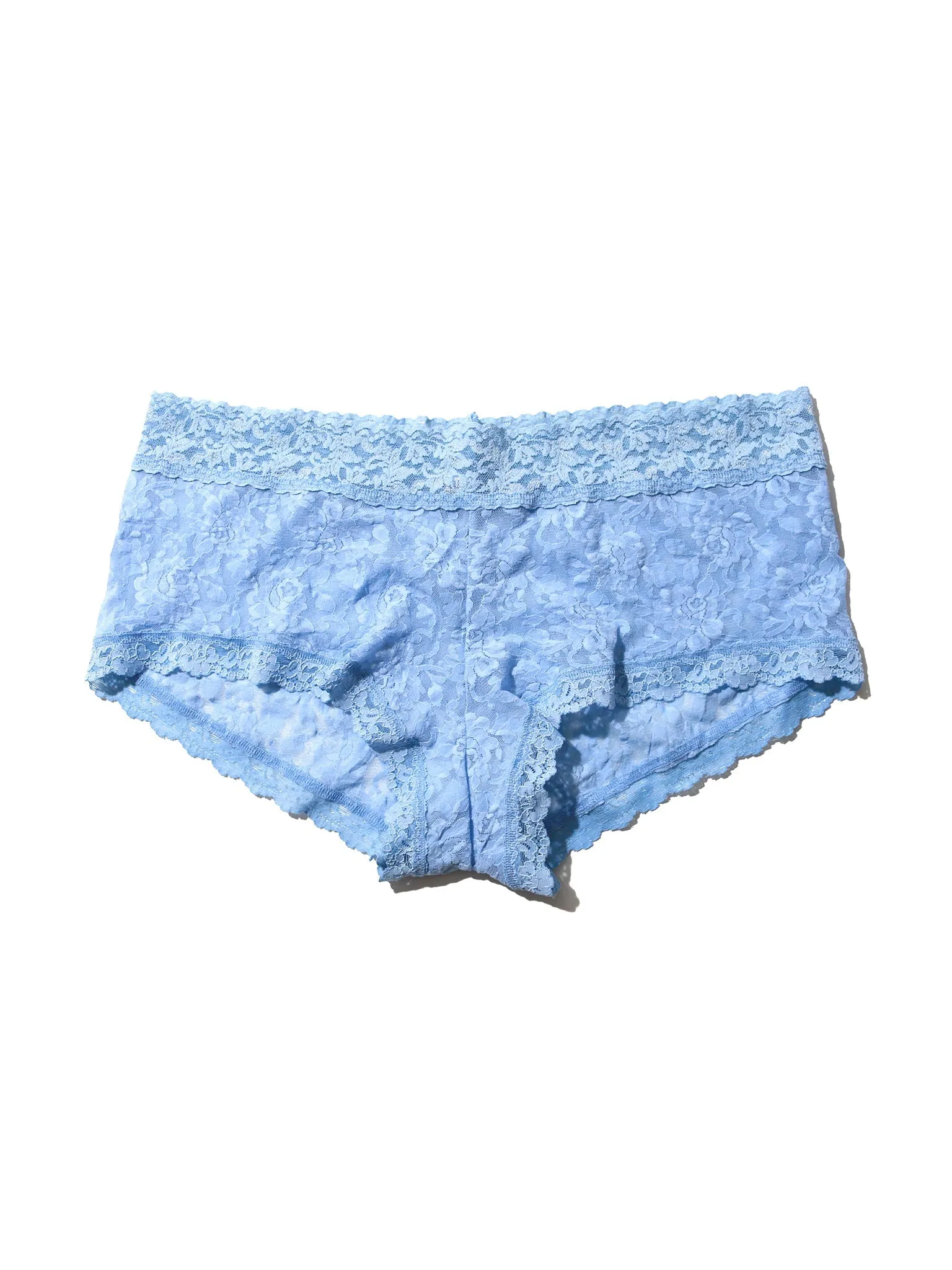 Plus Size Signature Lace Boyshort Clarity Blue Sale sold by Hanky Panky