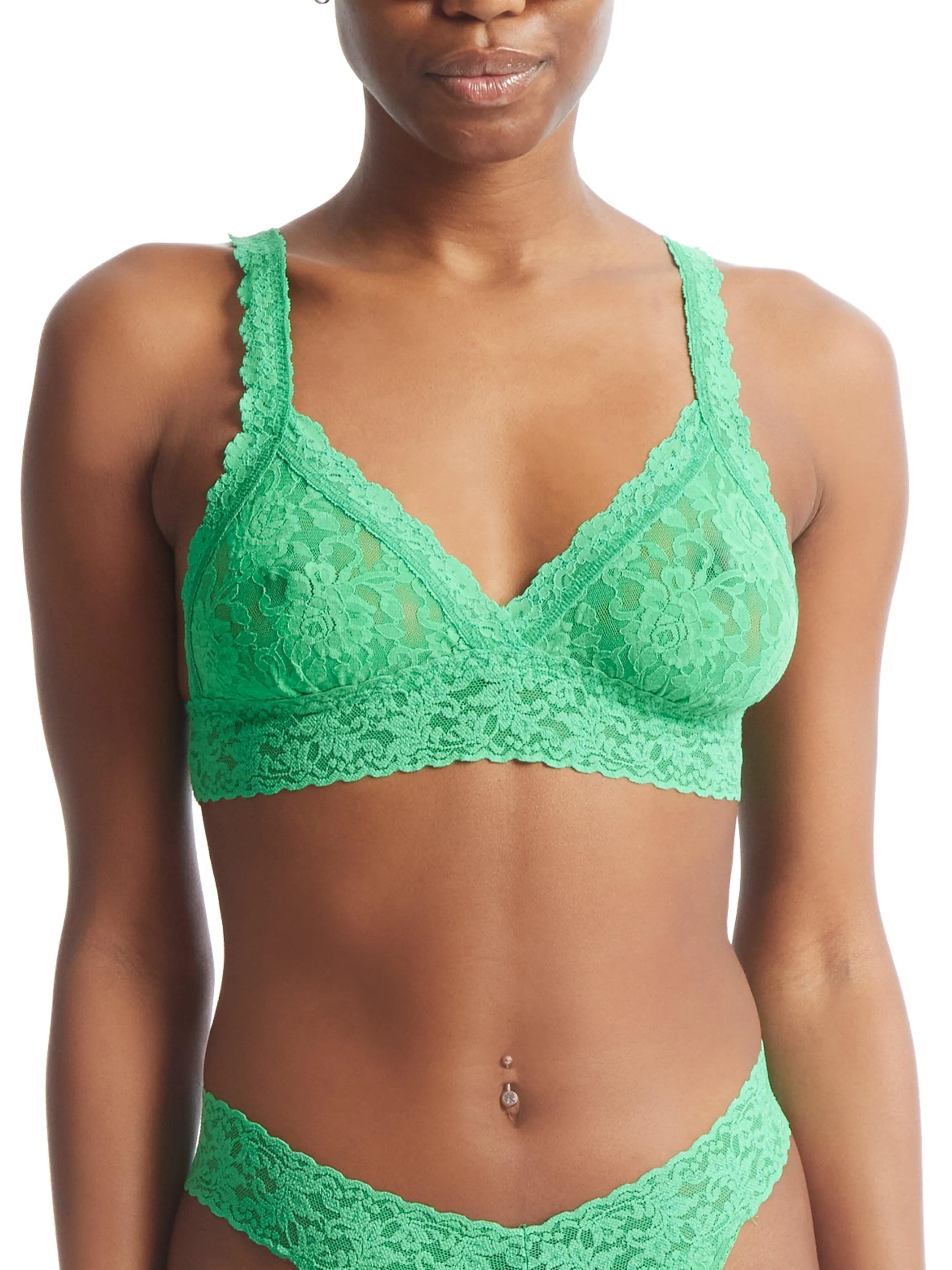 Signature Lace Crossover Bralette Retrospective Green Sale sold by Hanky Panky product image thumbnail 2