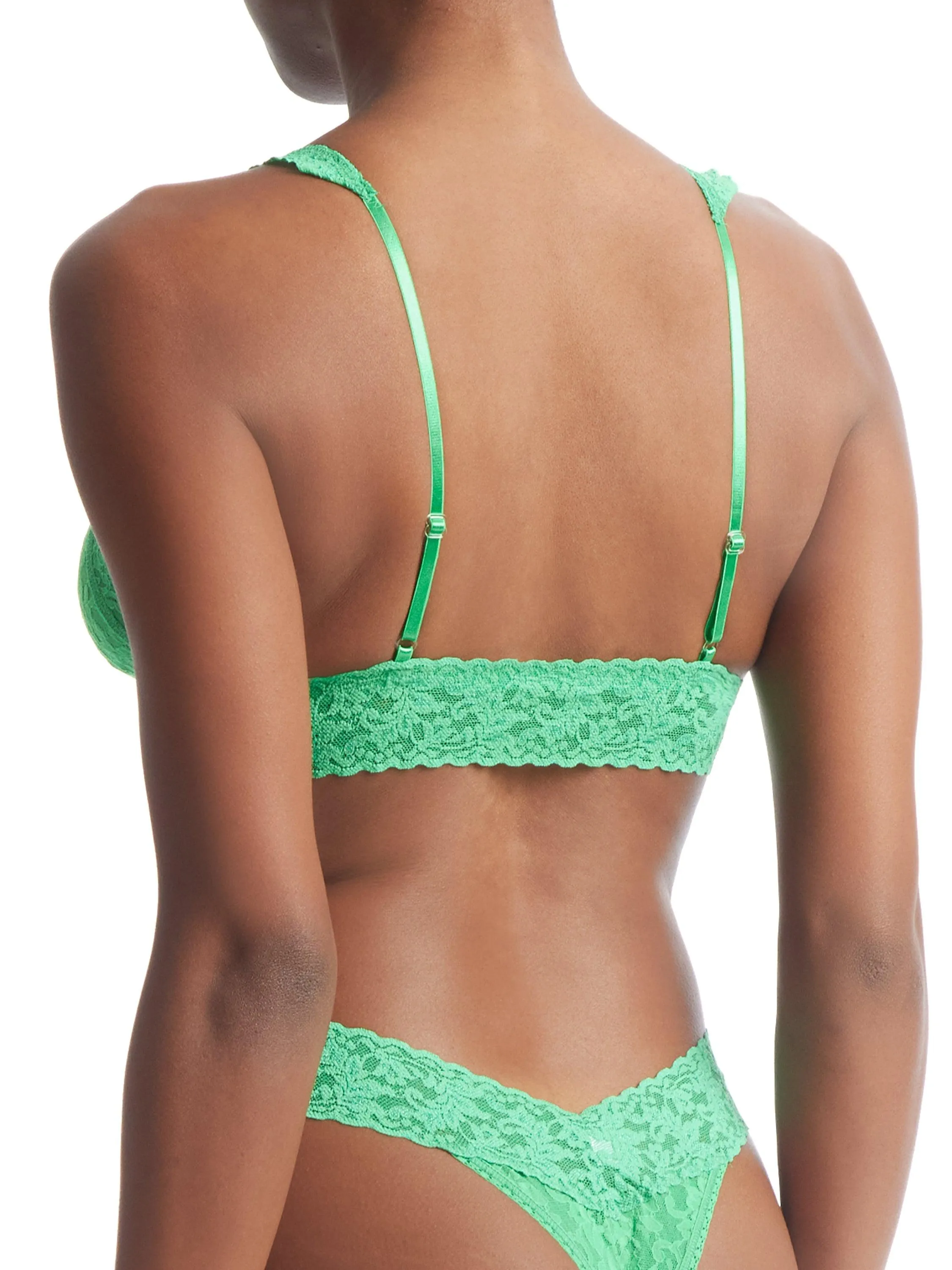 Signature Lace Crossover Bralette Retrospective Green Sale sold by Hanky Panky product image thumbnail 4