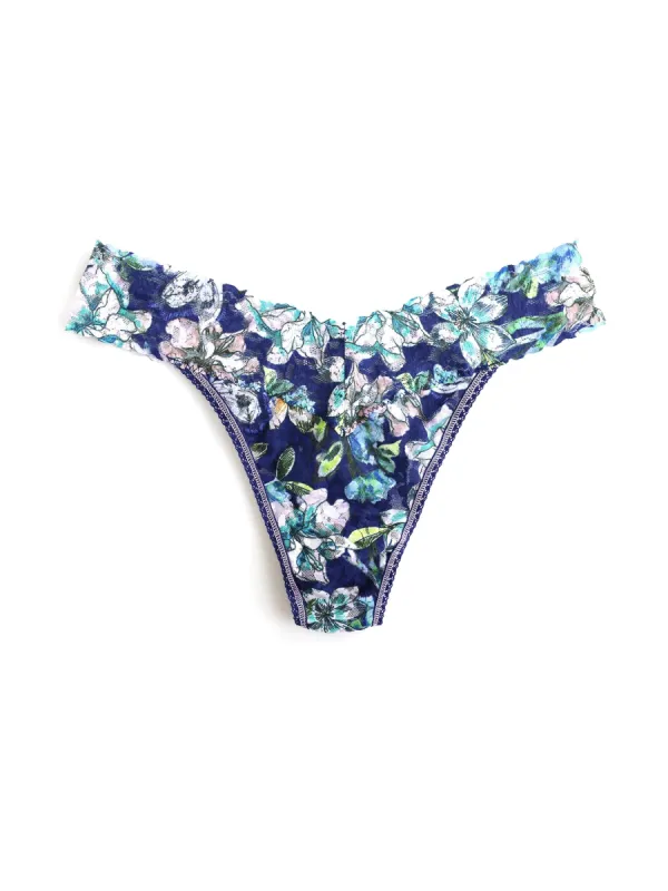 Printed Signature Lace Original Rise Thong Sale Felice Floral Sale sold by Hanky Panky