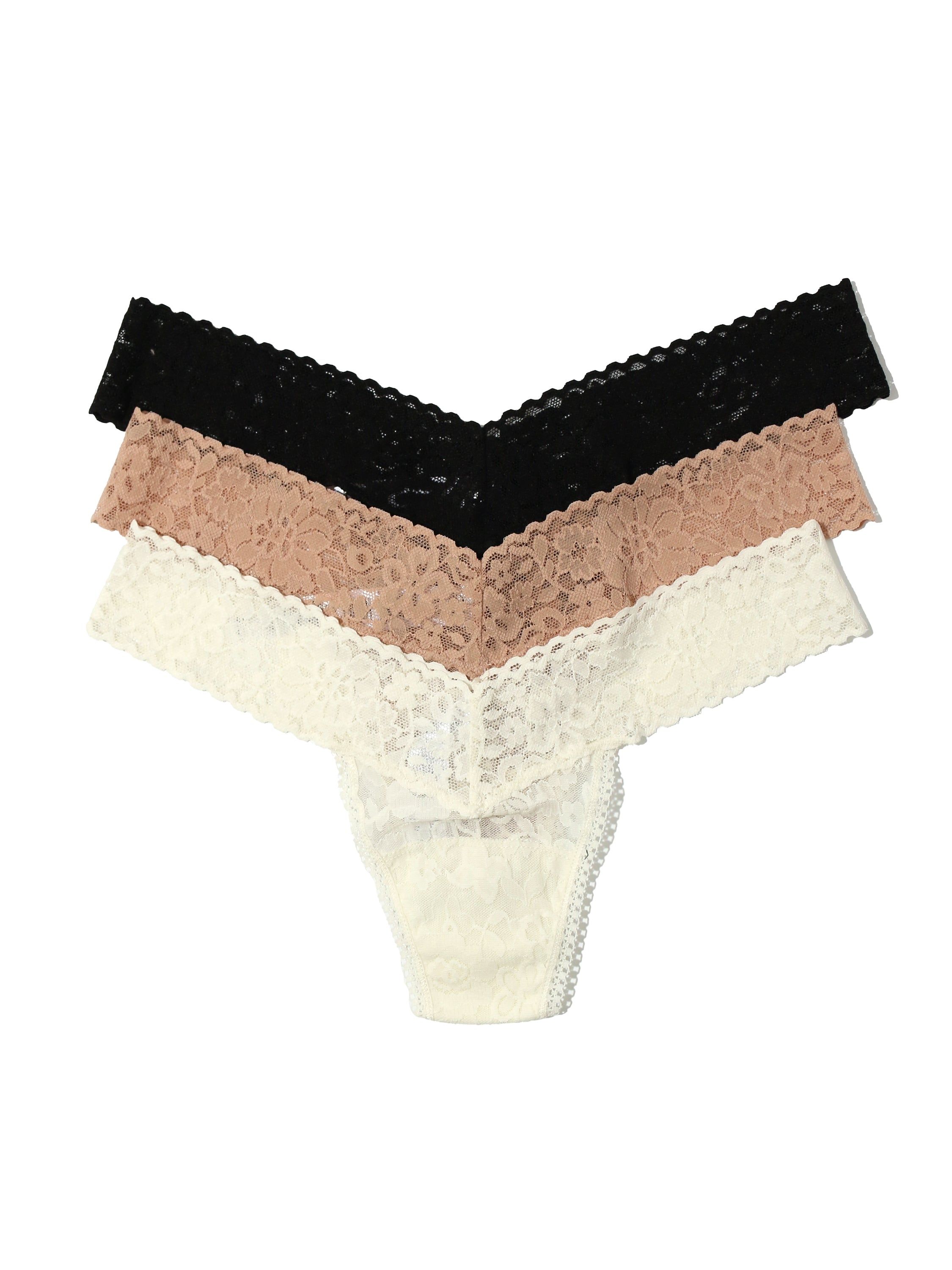 Daily Lace™ Low Rise Thong 3 Pack Exclusive sold by Hanky Panky product image thumbnail 2