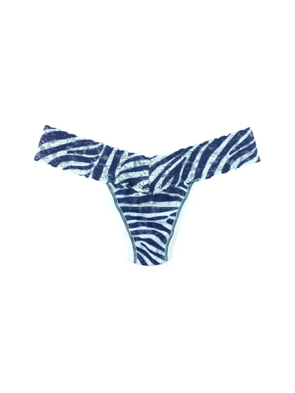 Printed Signature Lace Low Rise Thong Exclusive Safari Sale sold by Hanky Panky