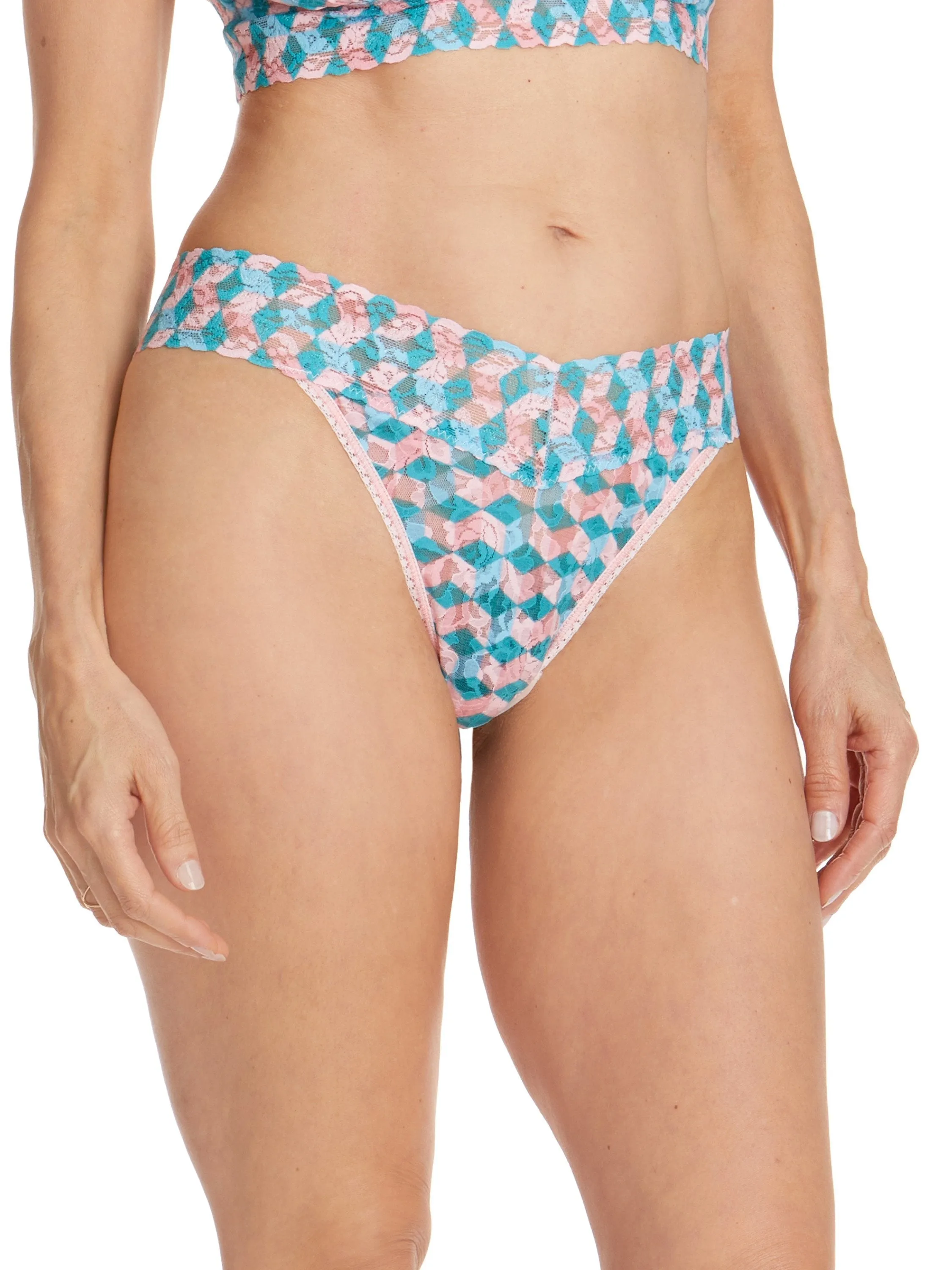 Printed Signature Lace Original Rise Thong What The Hex Sale sold by Hanky Panky product image thumbnail 2