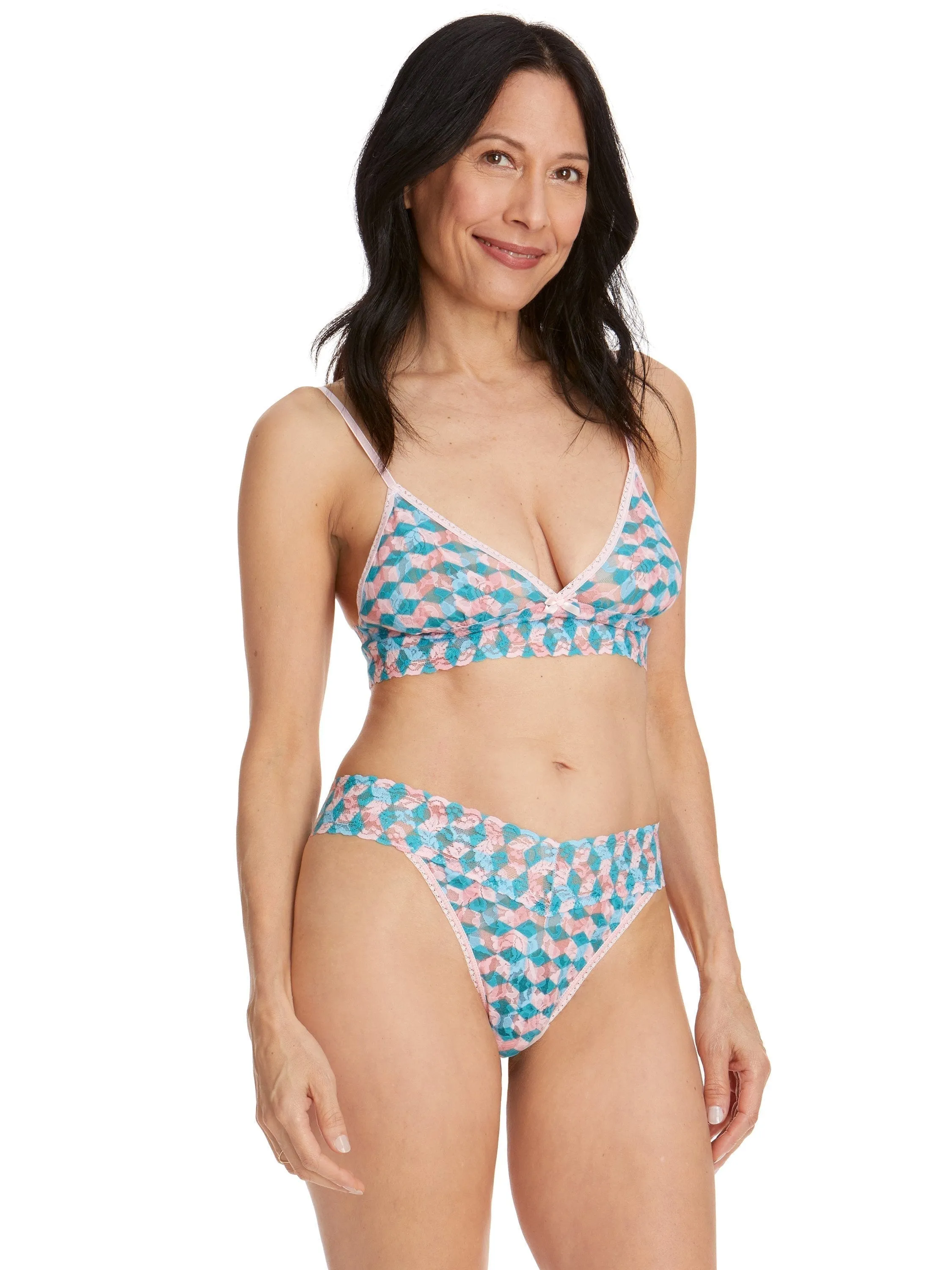 Printed Signature Lace Original Rise Thong What The Hex Sale sold by Hanky Panky product image thumbnail 4