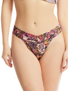 Printed Daily Lace™ Original Rise Thong Warm Breeze sold by Hanky Panky
