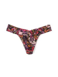 Printed Daily Lace™ Original Rise Thong Warm Breeze sold by Hanky Panky