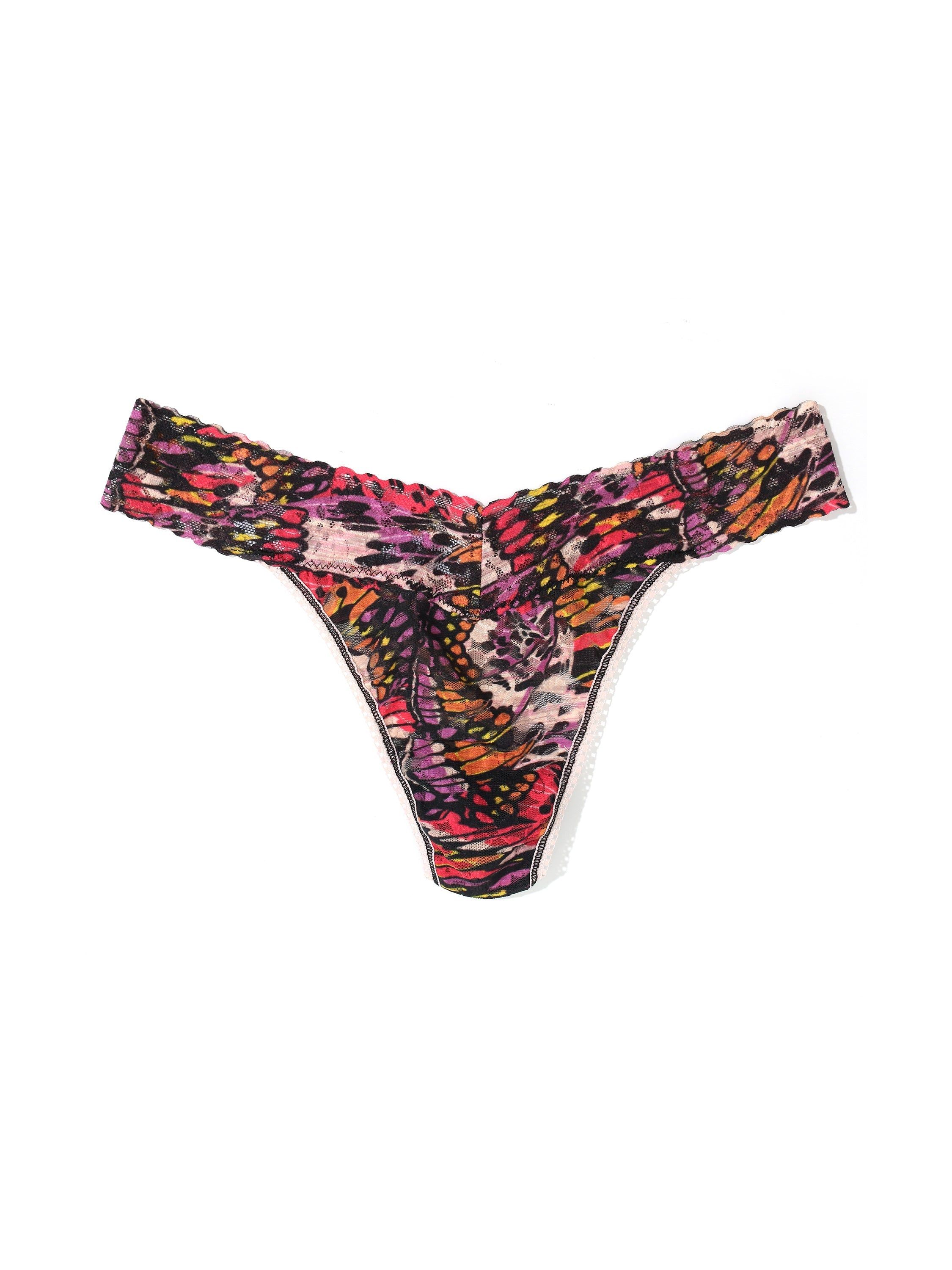 Printed Daily Lace™ Original Rise Thong Warm Breeze sold by Hanky Panky