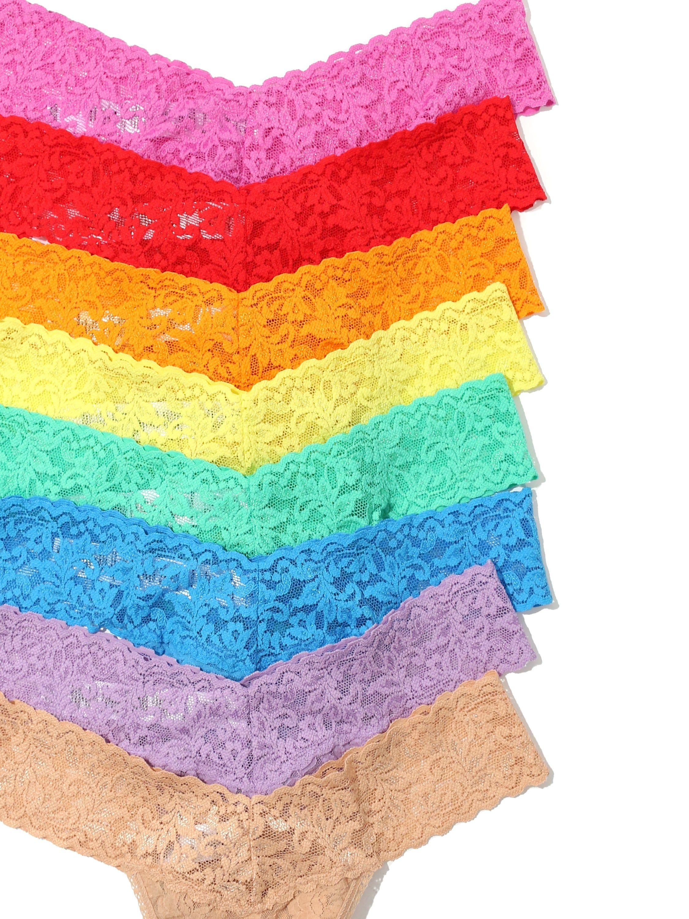 8 Pack Petite Bright Signature Lace Thongs sold by Hanky Panky product image thumbnail 2