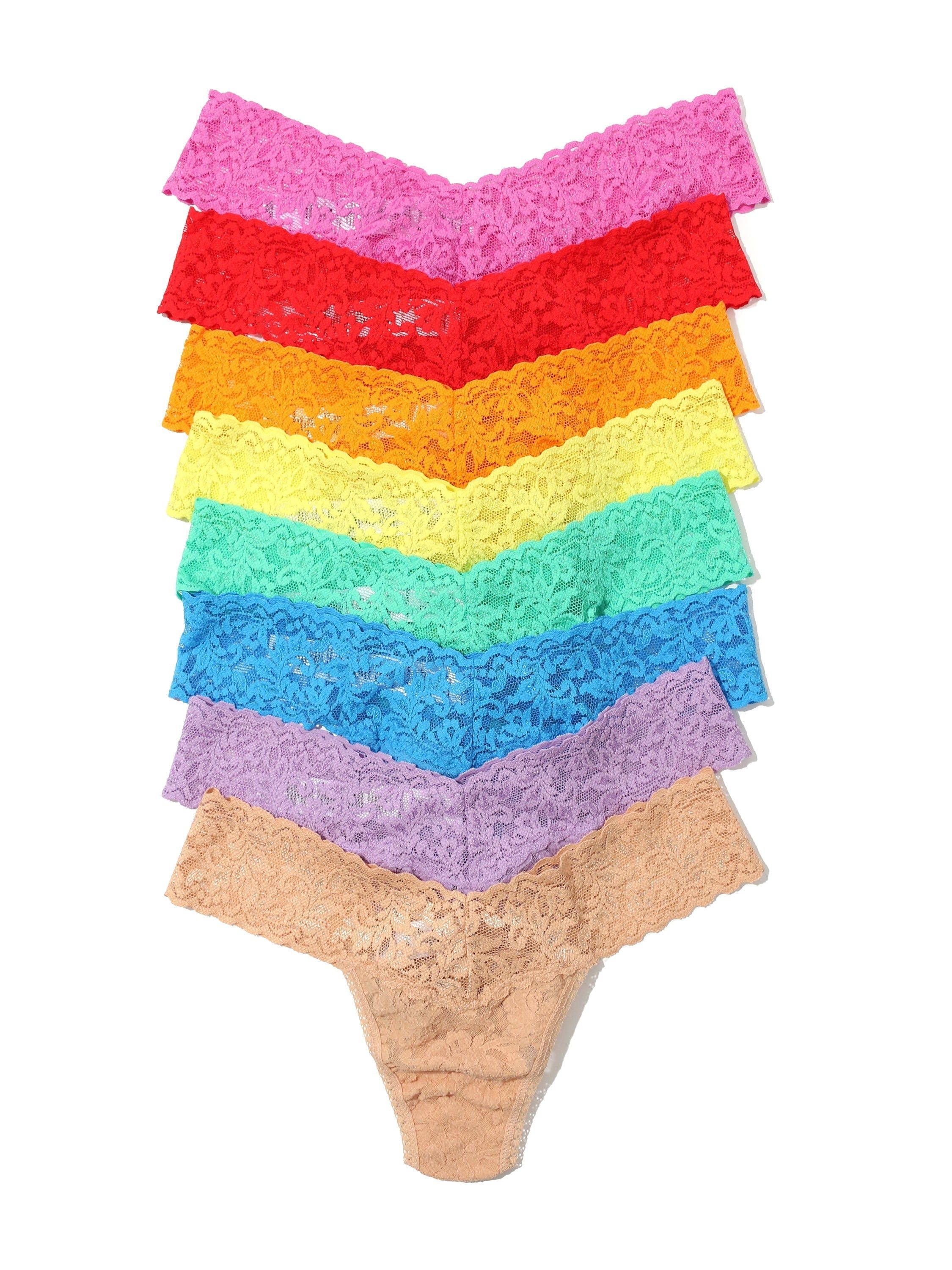 8 Pack Petite Bright Signature Lace Thongs sold by Hanky Panky product image thumbnail 3