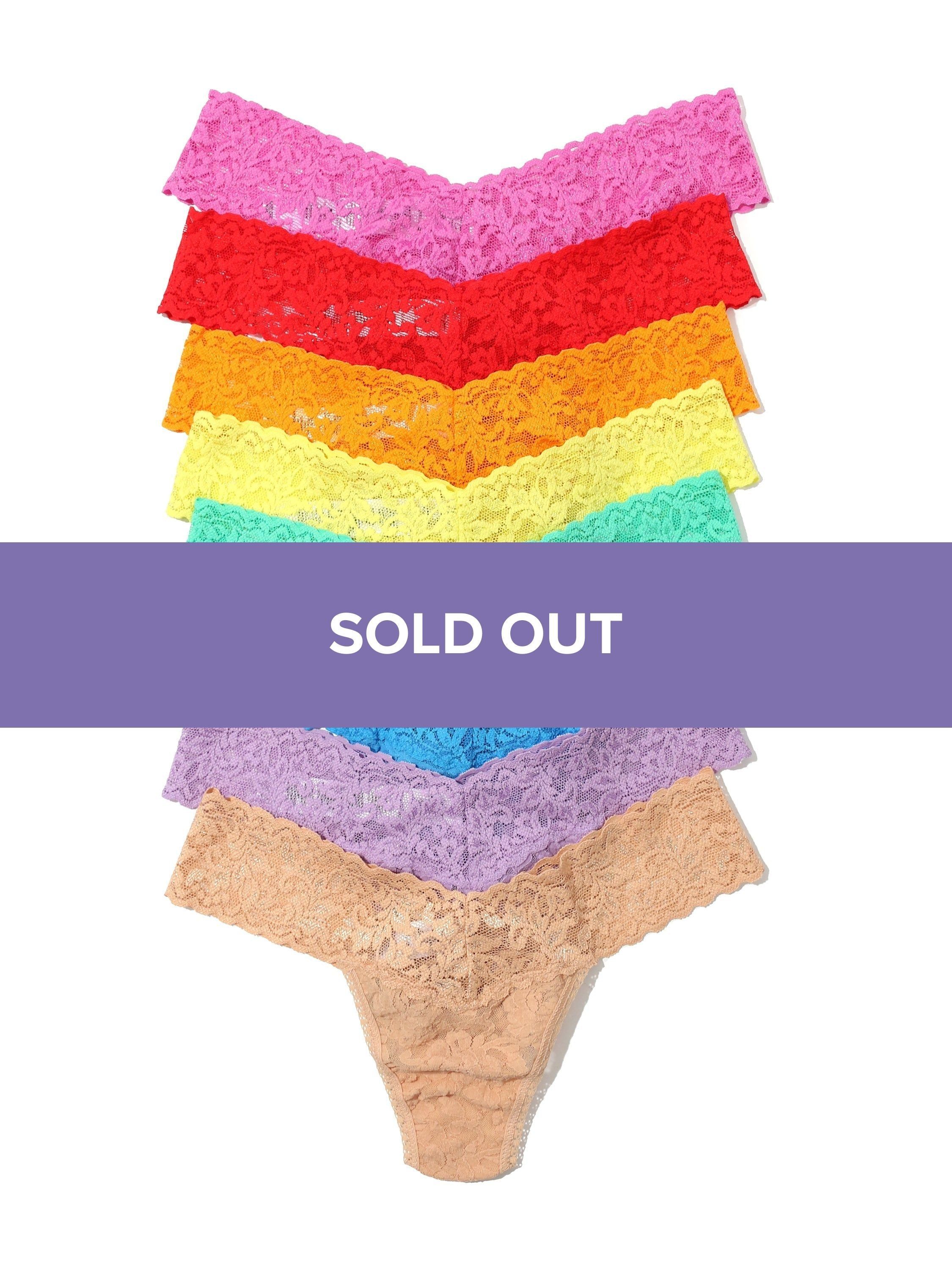 8 Pack Petite Bright Signature Lace Thongs sold by Hanky Panky