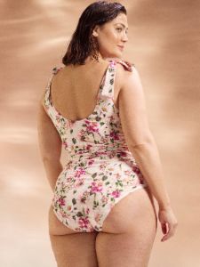 Ruched Bow One Piece Swimsuit Botanical Treasures Sale sold by Hanky Panky